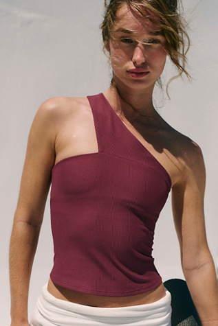 Asymmetric Cami Top by FP Movement at Free People, Clove, M
