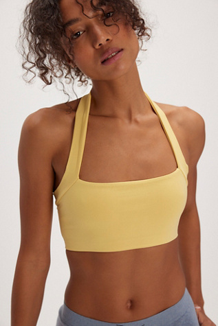 Margot Seamless Halter By Intimately At Free People In Mellow Yellow, Size: M/L