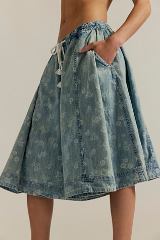 We The Free Distant Lover Printed Culottes