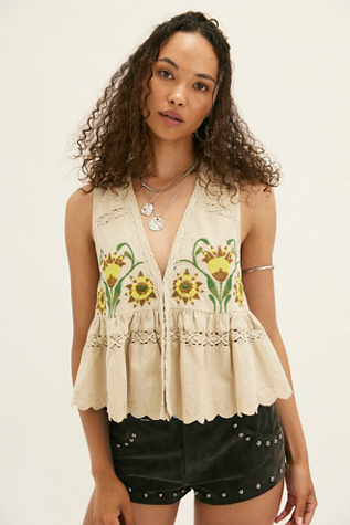 Haut Bali Vine Whispers en Combo Avoine, pour femme chez Free People