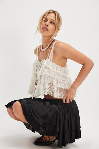 FP One Third Charm Shine Mini Skirt at Free People in Black, Size: Large