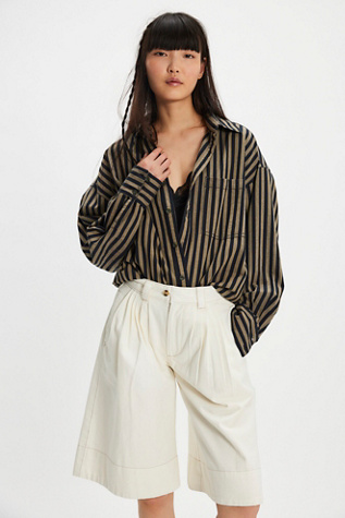 Sadie A-Line Long Shorts at Free People in Clean Ivory, Size: US 8