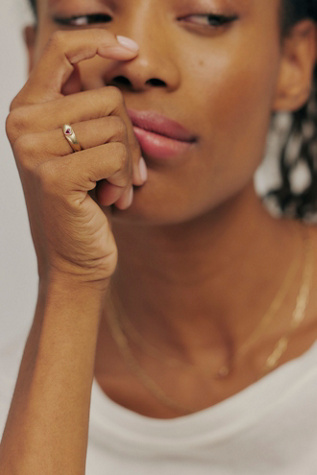 Pamela Love Bezel Heart Ring