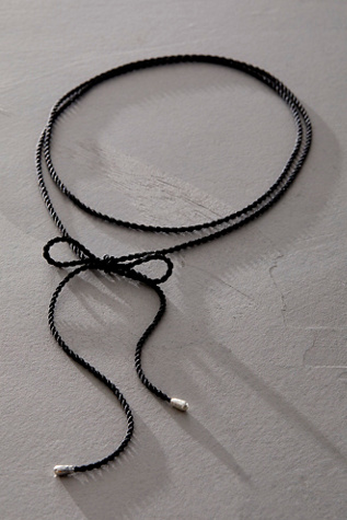 Pamela Love Silk Cord Necklace at Free People in Black