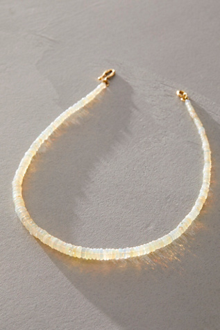 Collier chaîne rondelle opale Pamela Love
