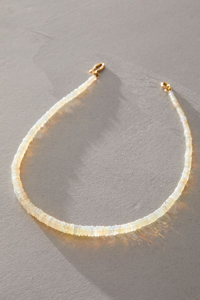 Collier chaîne rondelle opale Pamela Love #1