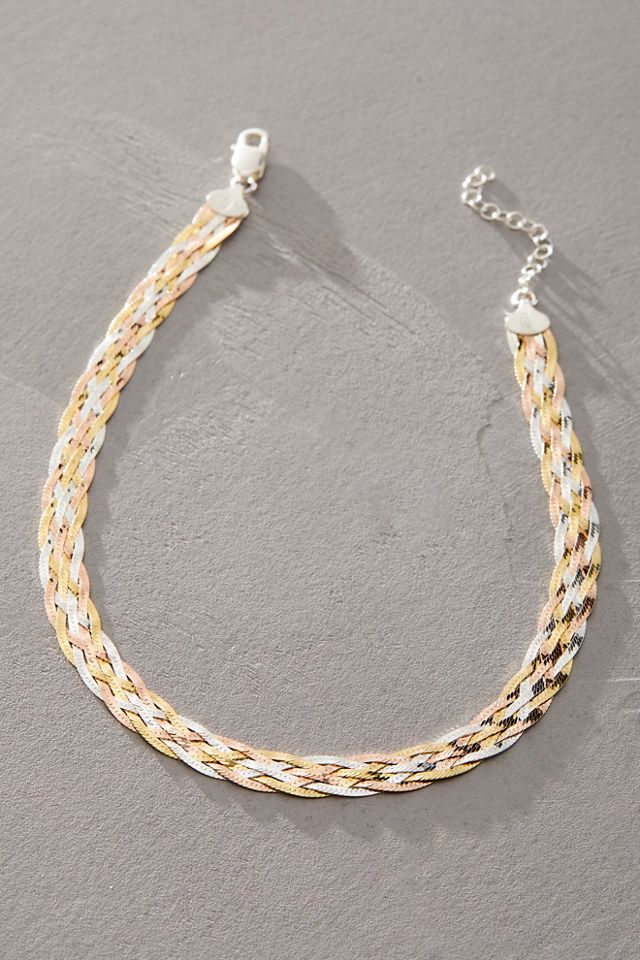 Pamela Love Braided Tricolor Herringbone Necklace #1