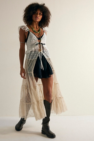 Haut Maxi Selena par Free People en Ivoire, pour femme taille: XS