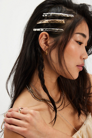 Calling You Barrettes Set of 3 at Free People in Mixed Metal Combo