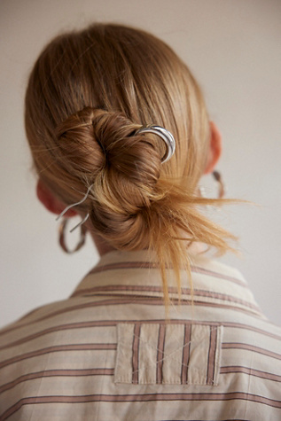 Careless Whisper Hair Pin par Free People en Silver Dome, pour femme