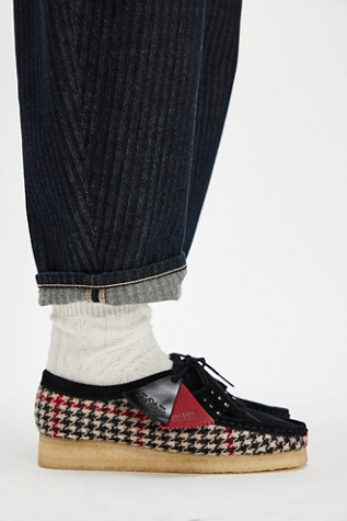 Clarks Harris Tweed Wallabees at Free People in Black Tweed Combo, Size: US 9