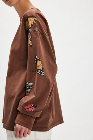 Found Backyard Fairies Long-Sleeve Tee at Free People in Brown, Size: XL