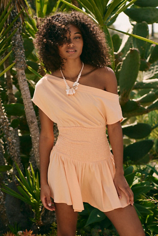 Scorching Hot Mini Dress by free-est at Free People in Orange, Size: L