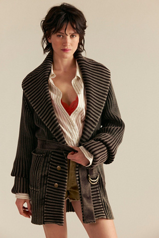 Ryanne Long Haul Cardigan at Free People in Brown, Size: XL