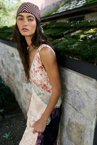 Essential Triangle Bandana at Free People in Rhododendron So Stripe