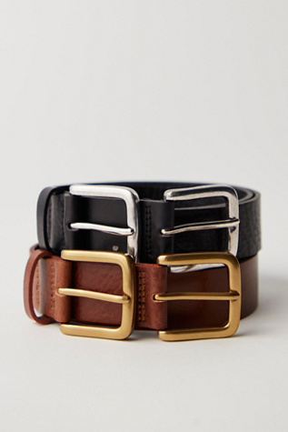 Sabo Double Buckle Belt by Free People in Brown, Size: S-M/P-M