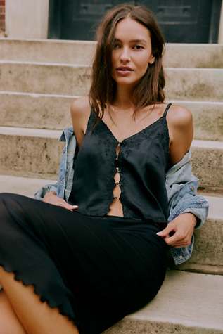 Pieces Of You Cami by Intimately at Free People in Black, Size: Large