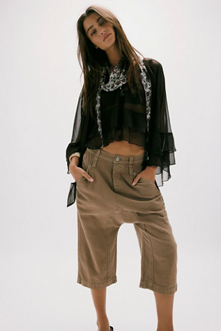 We The Free Maven Crop Harem Pants at Free People in Tan, Size: US 8