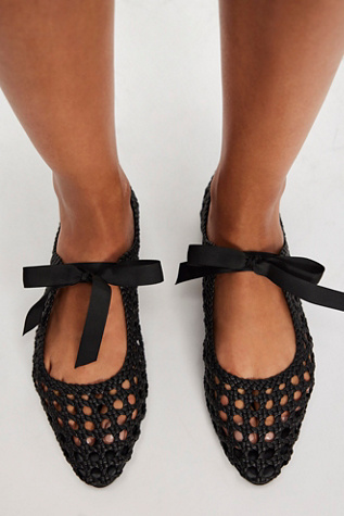 Tied With A Bow Woven Flats