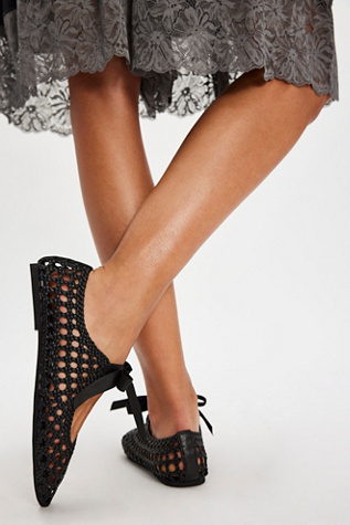 Tied With A Bow Woven Flats