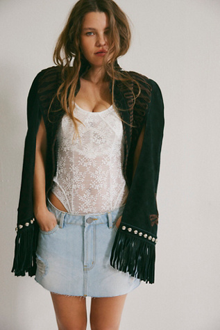 Женский топ Understated Leather x FP Suede Poncho, цвет: Коричневый — фото 5
