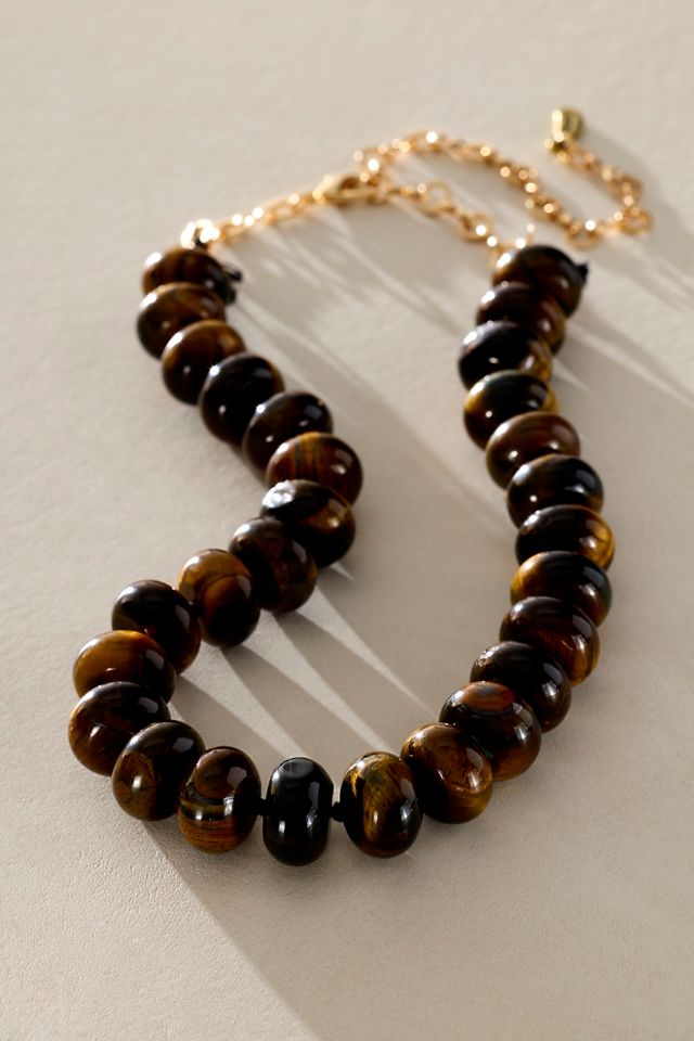 Sabina Semiprecious Beaded Stone Choker Necklace #2
