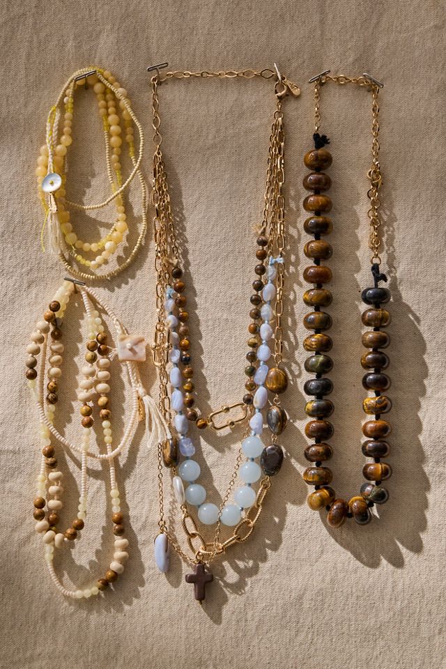 Sabina Semiprecious Beaded Stone Choker Necklace #4