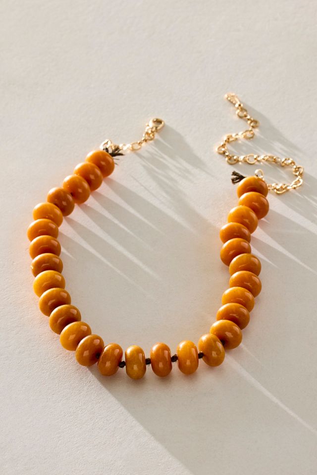 Sabina Semiprecious Beaded Stone Choker Necklace #1