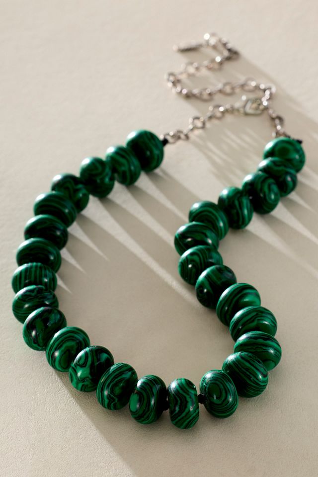 Collier ras de cou en pierres semi-précieuses perlées Sabina #1
