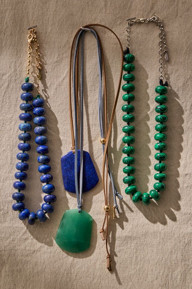 Collier ras de cou en pierres semi-précieuses perlées Sabina #3