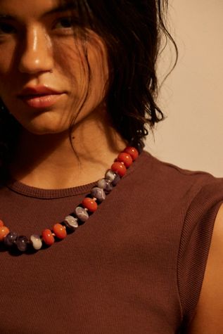 Sabina Semiprecious Beaded Stone Choker Necklace