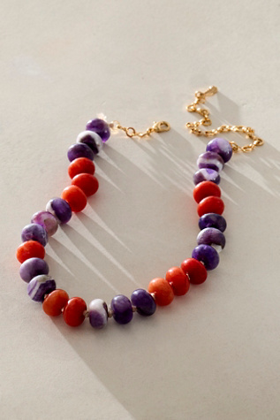 Sabina Semiprecious Beaded Stone Choker Necklace