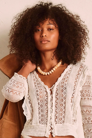 Sabina Semiprecious Stone Choker by Free People in Yellow