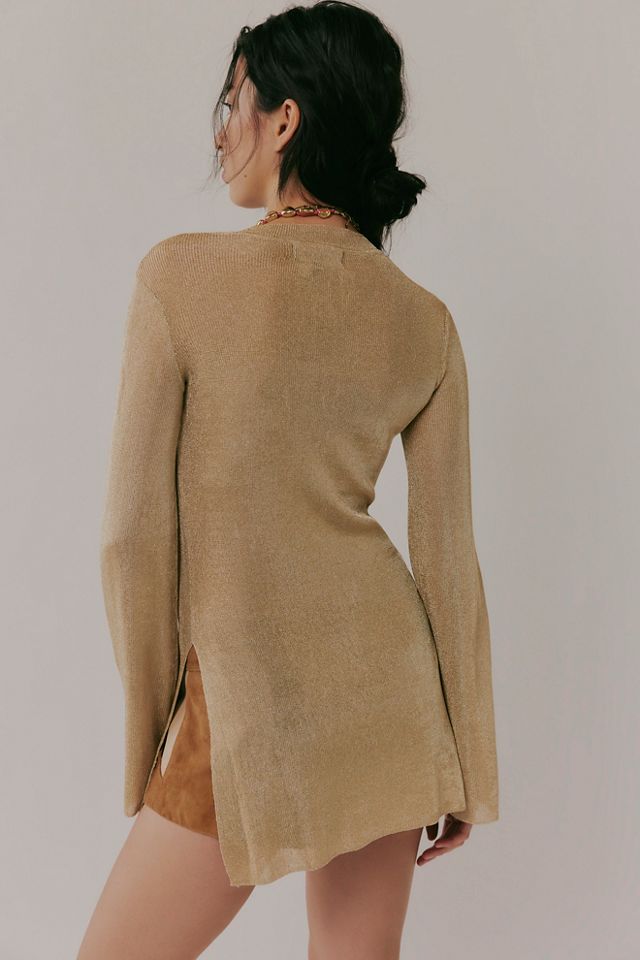 SER.O.YA Ines Metallic Knit Top #1