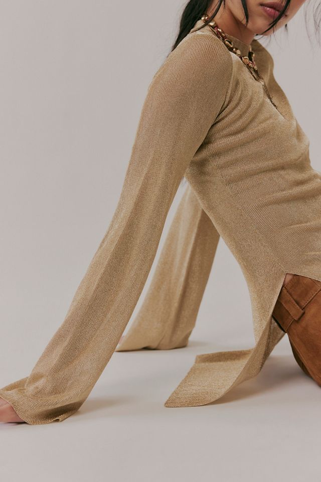 SER.O.YA Ines Metallic Knit Top #3