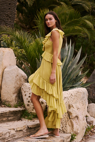 Sunsational Midi Dress by free-est at Free People in Green, Size: XS