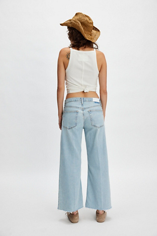 Женские джинсы RE/DONE Mid-Rise Wide-Leg Crop Jeans, цвет: Индиго — фото 2