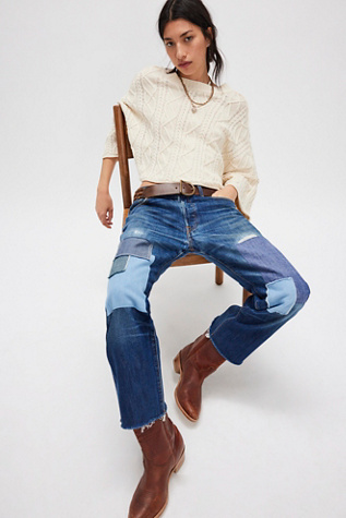 RE/DONE Levi's Patchwork Boyfriend Jeans