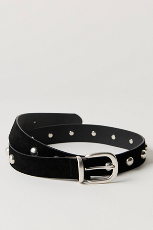 Rhodes Suede Belt at Free People in Black, Size: M/L