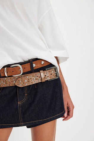 Rhodes Suede Belt at Free People in Cognac, Size: S-M/P-M
