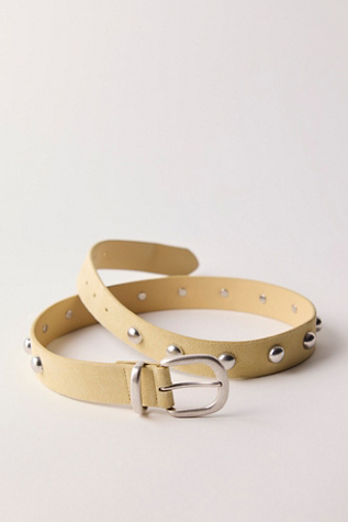 Rhodes Suede Belt at Free People in Banana Cream, Size: M/L