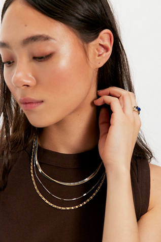 Who I Am Layer Choker by Free People in Gold
