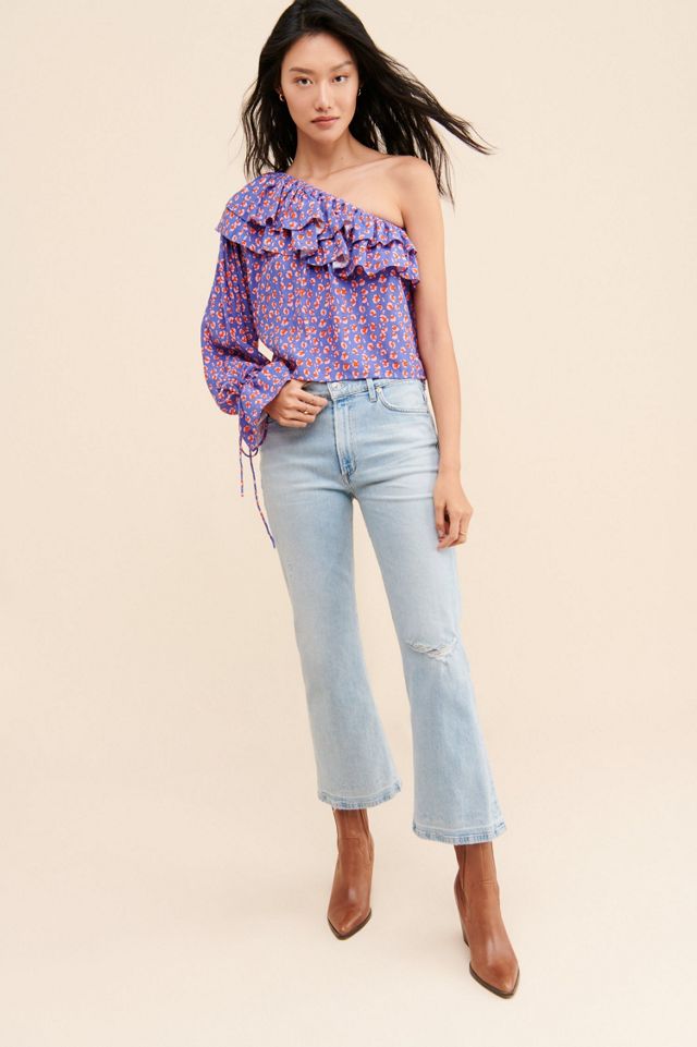 Rue Stiic One-Shoulder Leopard Blouse #2