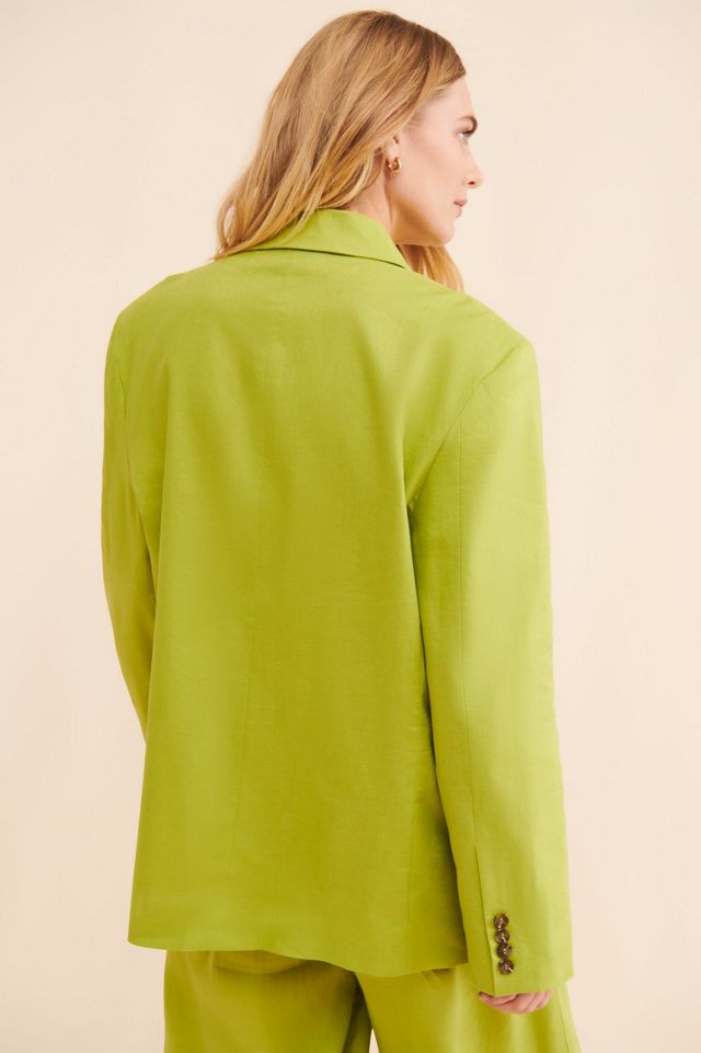 Alexandra Bueno Water Lili Linen Blazer #1