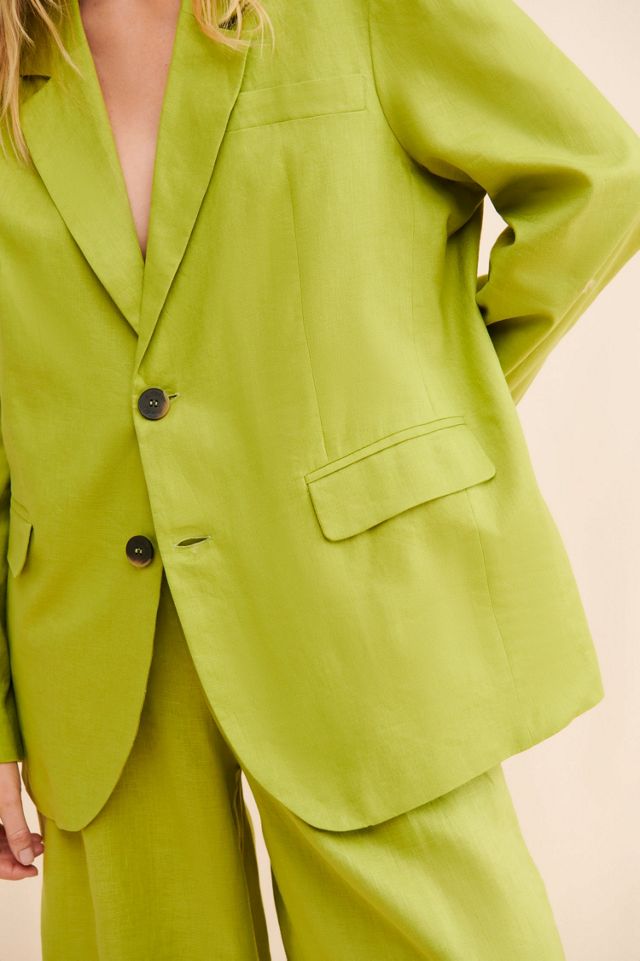 Alexandra Bueno Water Lili Linen Blazer #2