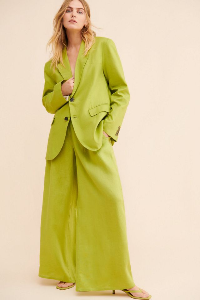 Alexandra Bueno Water Lili Linen Blazer #3