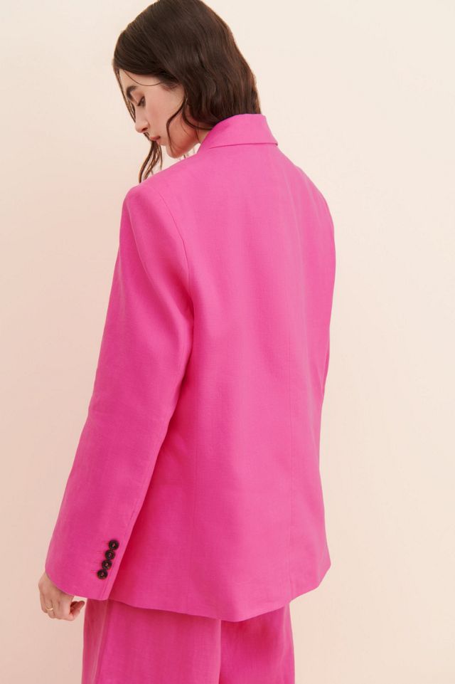 Alexandra Bueno Water Lili Linen Blazer #1