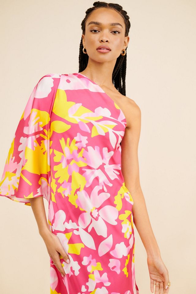 Mandira Wirk One Shoulder Floral Gown #3