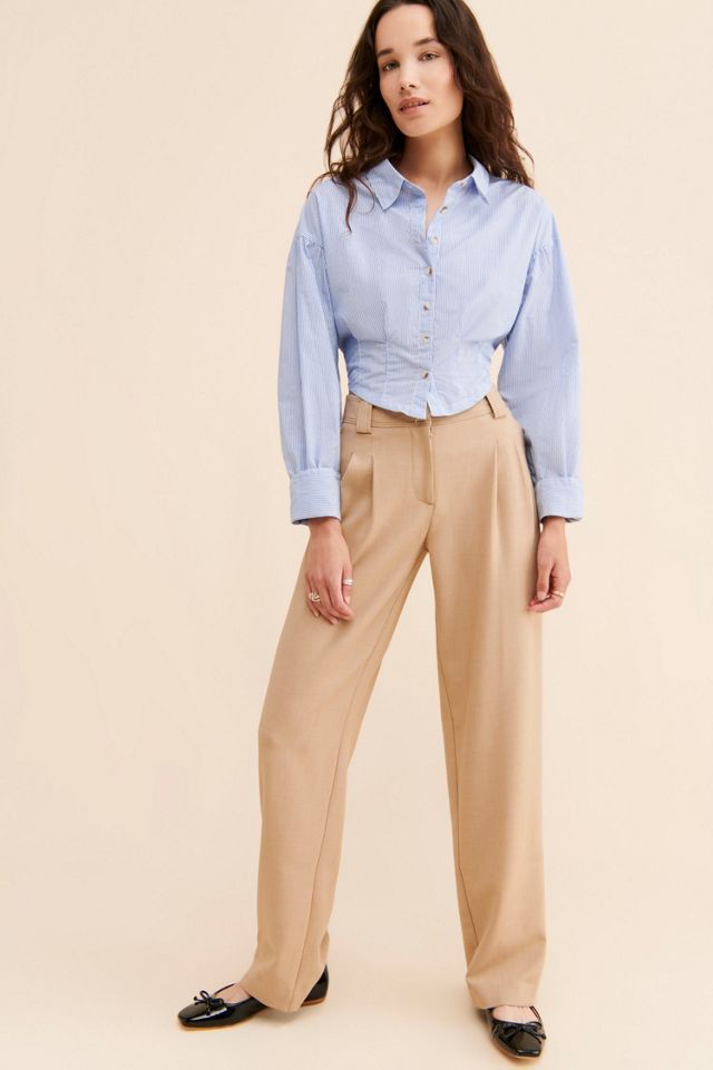 Olivia Stripe Corset Buttondown #3