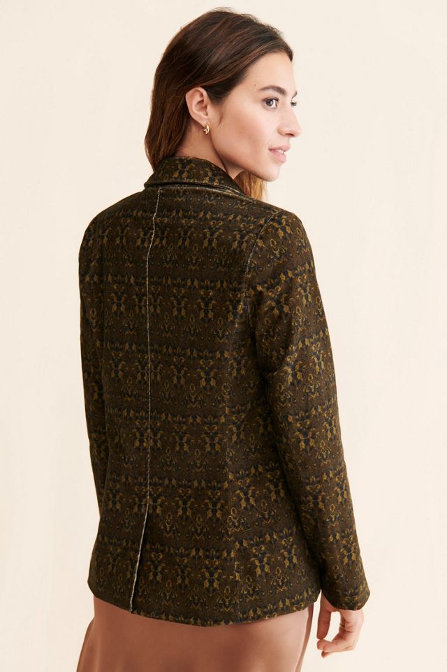 Driftwood Burnt Printed Blazer #1